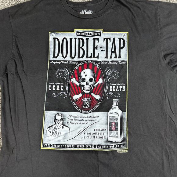 7.62 Design Shirt Mens 2XL Gray DOUBLE TAP Maximum Strength RX Military - Picture 3 of 11